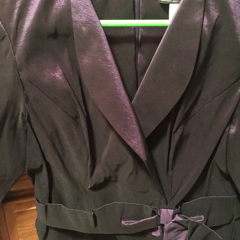 Purple fitted blazer top